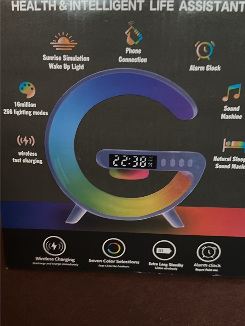Smart Light Sound Machine - Rainbow Gradient G Design - Picture 2 of 4